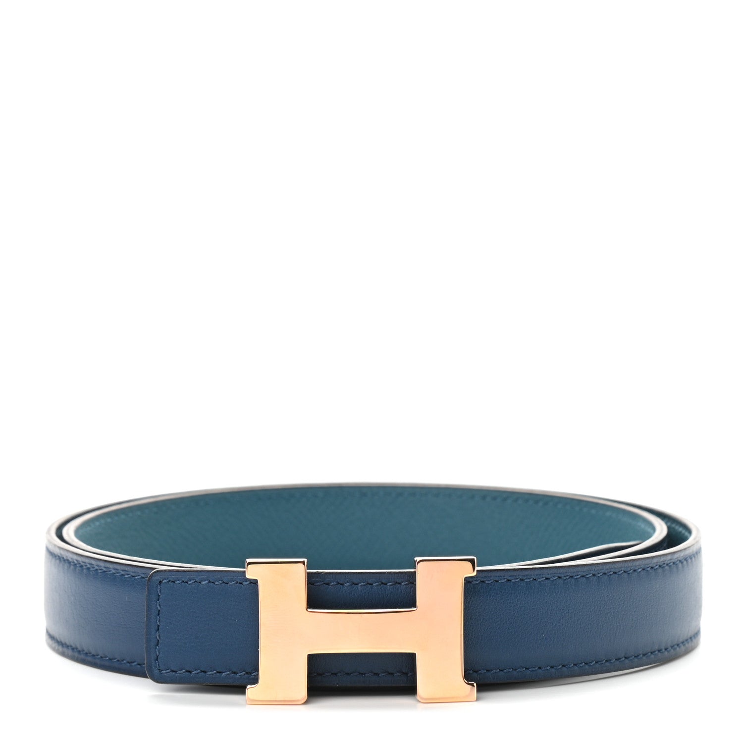 Hermes Swift Epsom 24mm Constance H Belt 85 Bleu Saphir Colvert 1 of 6