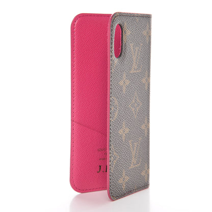 Louis Vuitton Monogram iPhone X Folio Case Rose Pop 3 of 9