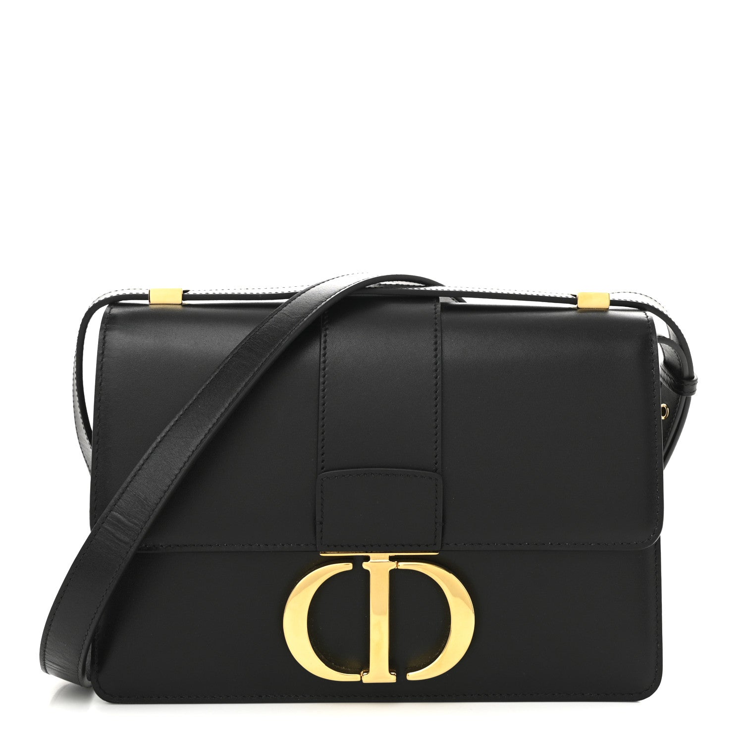 Christian Dior Box Calfskin 30 Montaigne Flap Bag Black 1 of 9