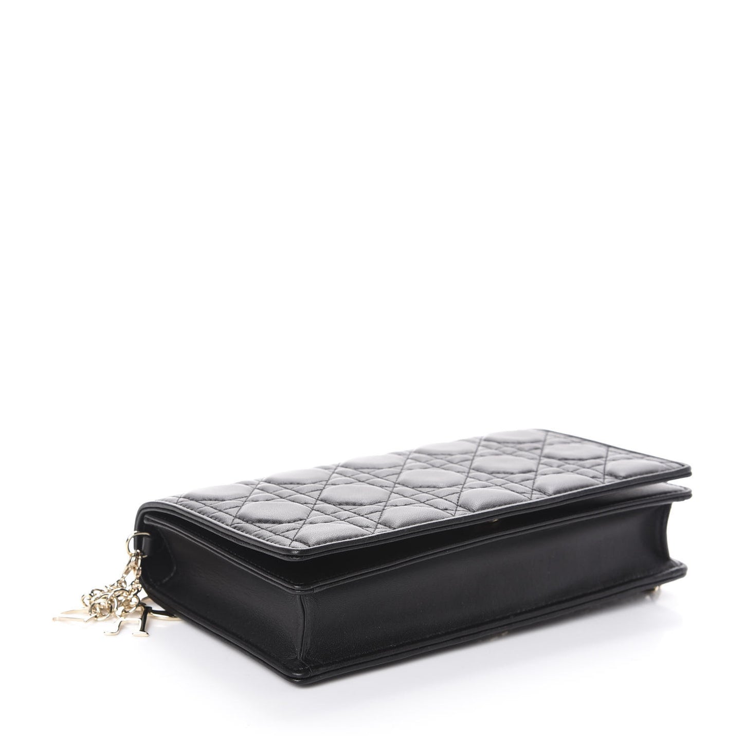 Lambskin Cannage Lady Dior Pouch Black