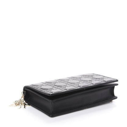 Christian Dior Lambskin Cannage Lady Dior Pouch Black 5 of 9