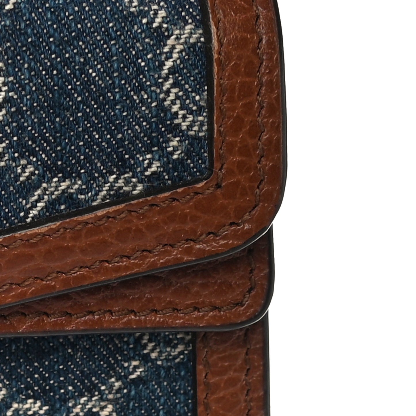 New Denim GG Monogram Dollar Calfskin Enamel Super Mini Dionysus Shoulder Bag Blue Tea Cuir Epilog Electric Blue