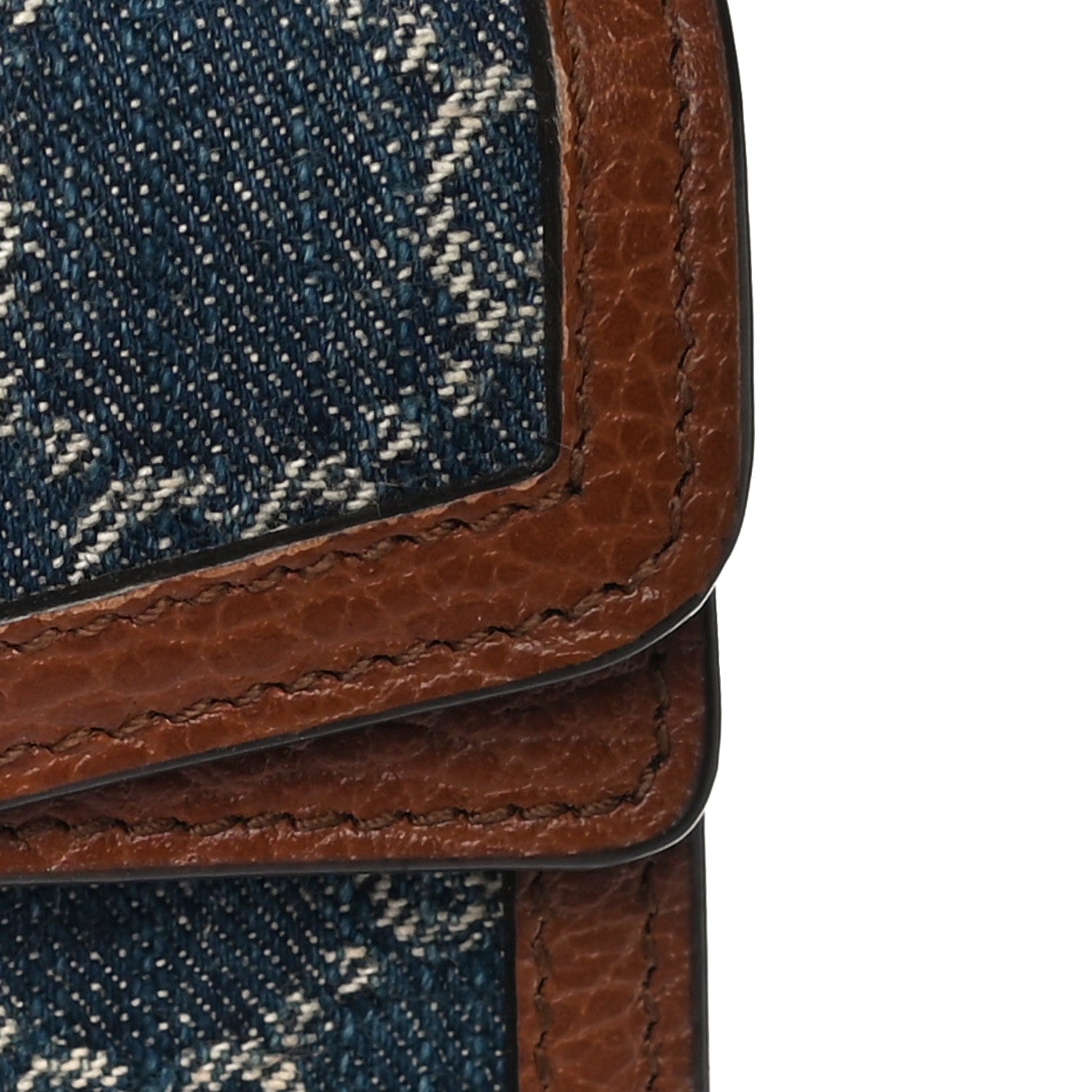 Gucci New Denim GG Monogram Dollar Calfskin Enamel Super Mini Dionysus Shoulder Bag Blue Tea Cuir Epilog Electric Blue 14 of 17
