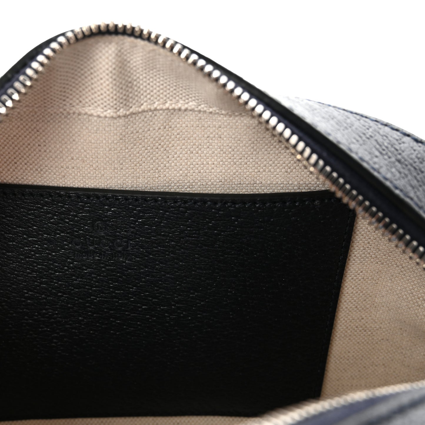 GG Supreme Monogram Textured Dollar Calfskin Web Small Ophidia Camera Bag Beige Blue