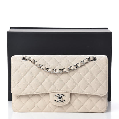 Chanel Caviar Quilted Medium Double Flap Light Beige 11 of 11