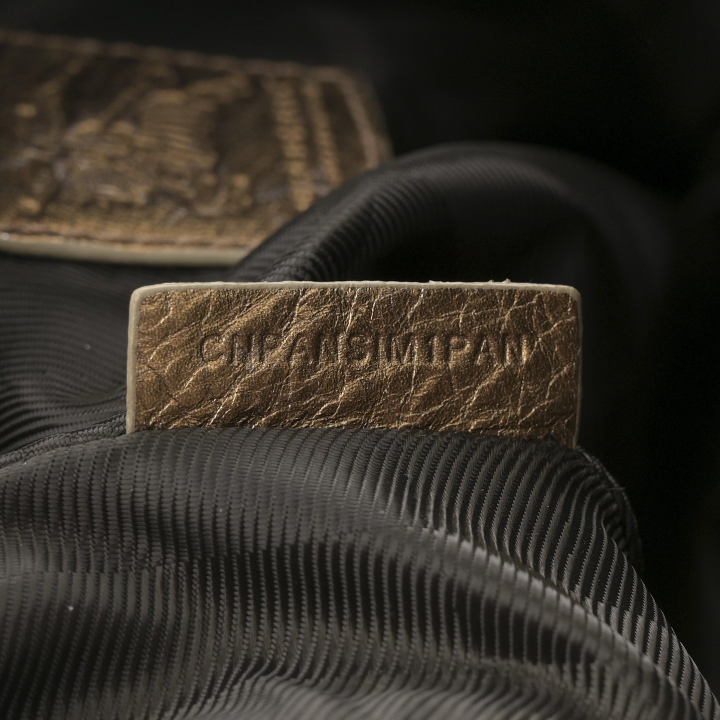 Shimmer Check Mini Boston Bag Gold