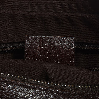 Gucci Monogram Medium Half Moon Hobo Dark Brown 7 of 8