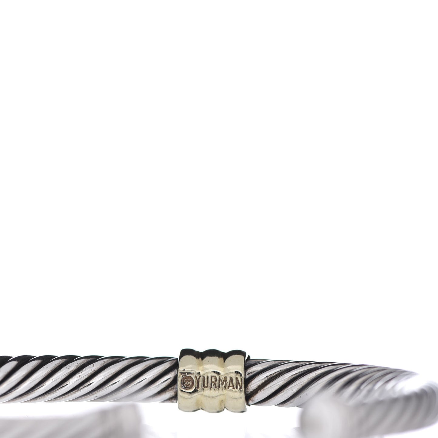 Sterling Silver 14K Yellow Gold 5mm Double Station Cable Classics Bracelet