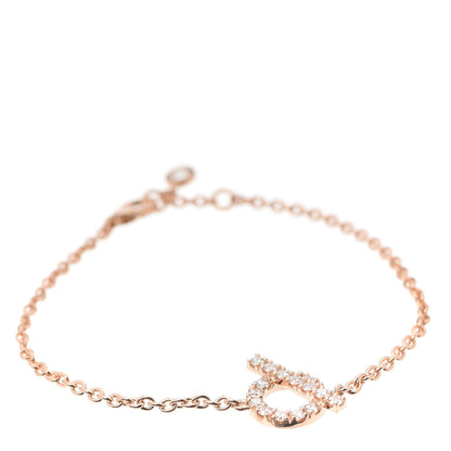 Hermes 18K Rose Gold Diamond Finesse Bracelet ST 1 of 5