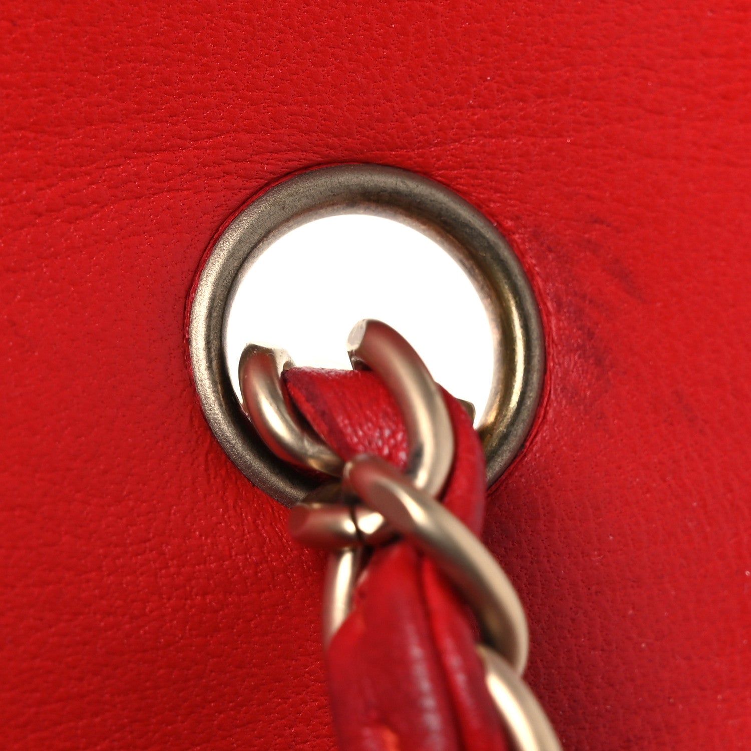 Chanel Lambskin Quilted Mini Rectangular Flap Red 14 of 14