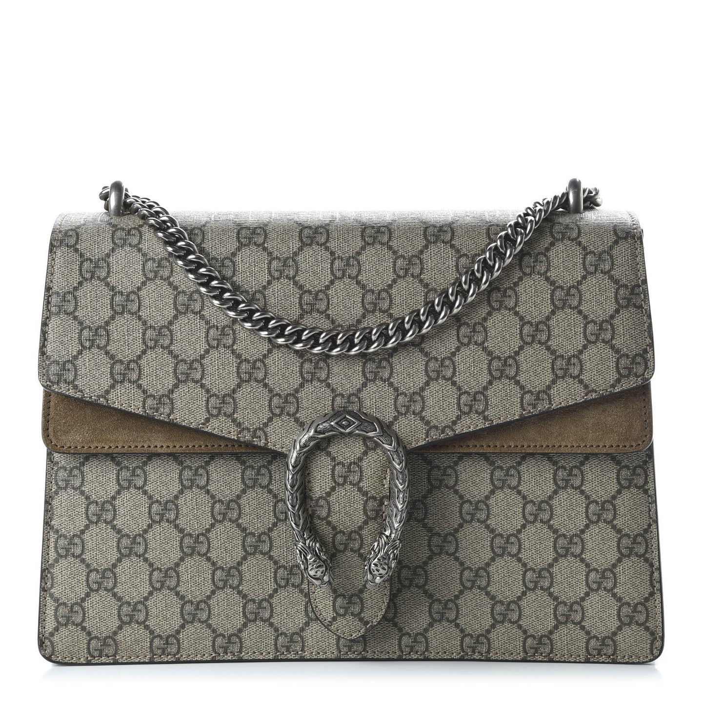 GG Supreme Monogram Medium Dionysus Shoulder Bag Taupe