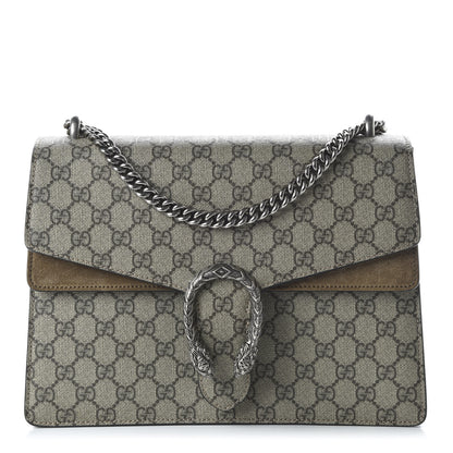 Gucci GG Supreme Monogram Medium Dionysus Shoulder Bag Taupe 1 of 10