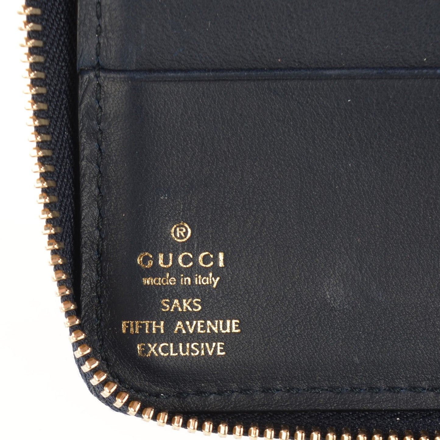 Microguccissima Large Zip Around Organizer Wallet Blue