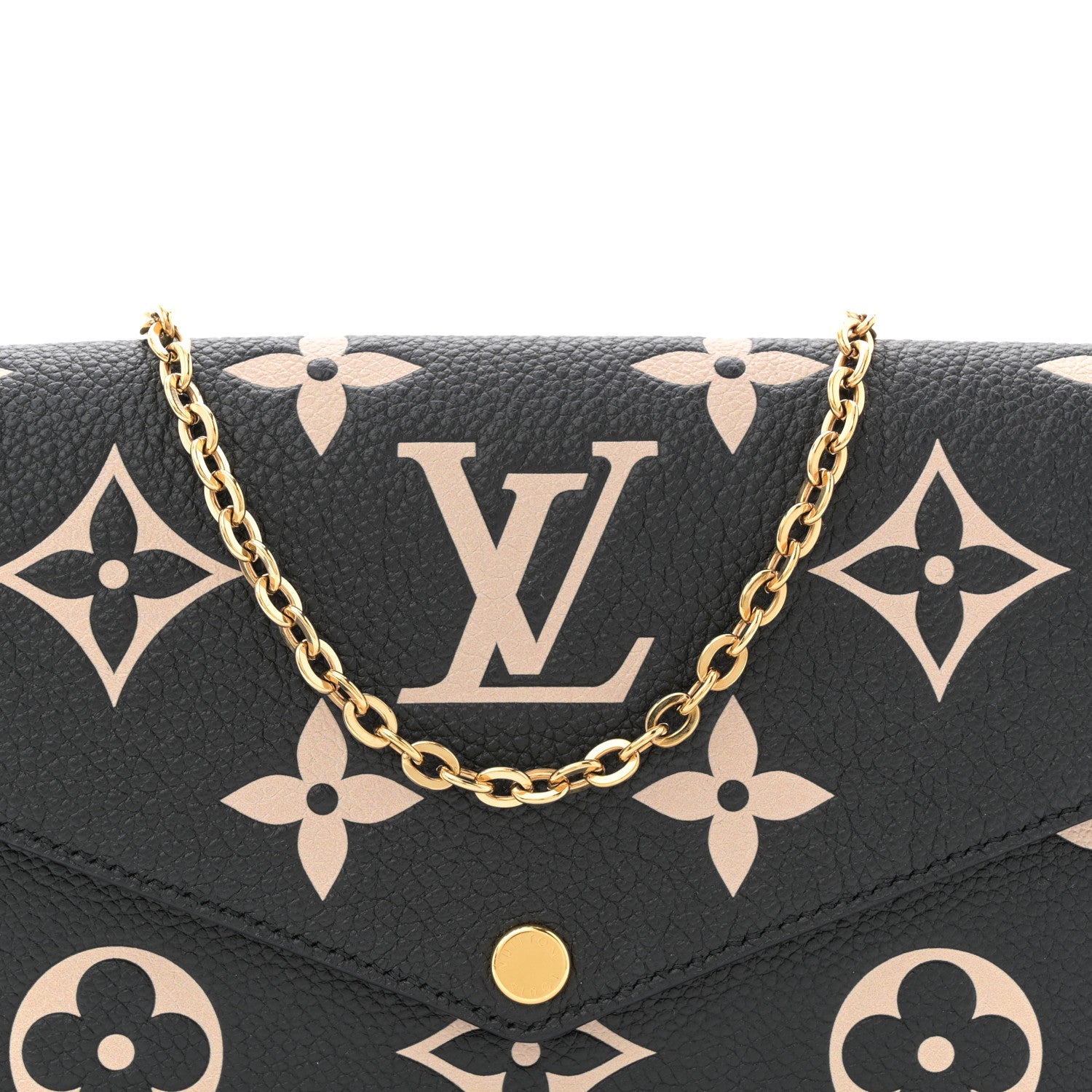 Louis Vuitton Empreinte Monogram Giant Felicie Pochette Black Beige 8 of 11