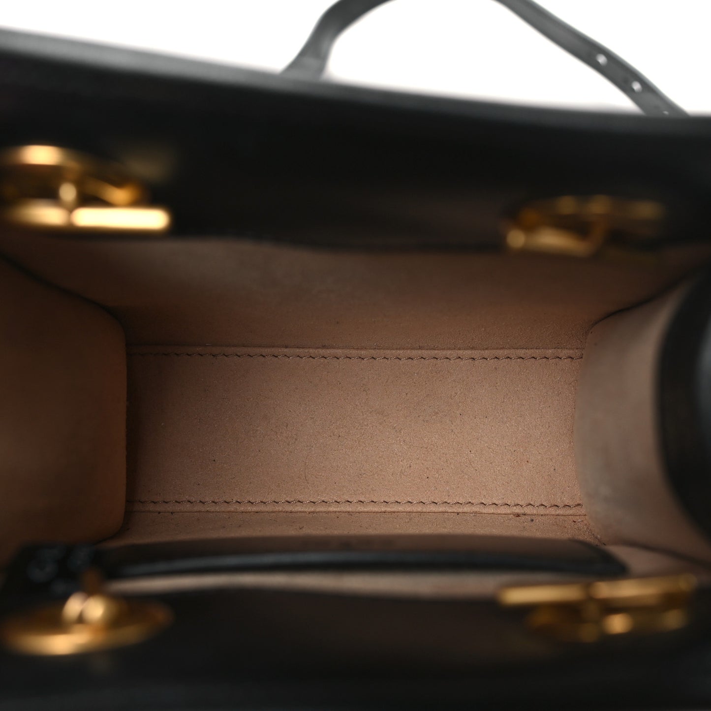 Calfskin Matelasse Chevron Mini GG Marmont Tote Black