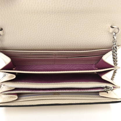 Gucci Dollar Calfskin Mini Dionysus Chain Wallet Mystic White 4 of 10
