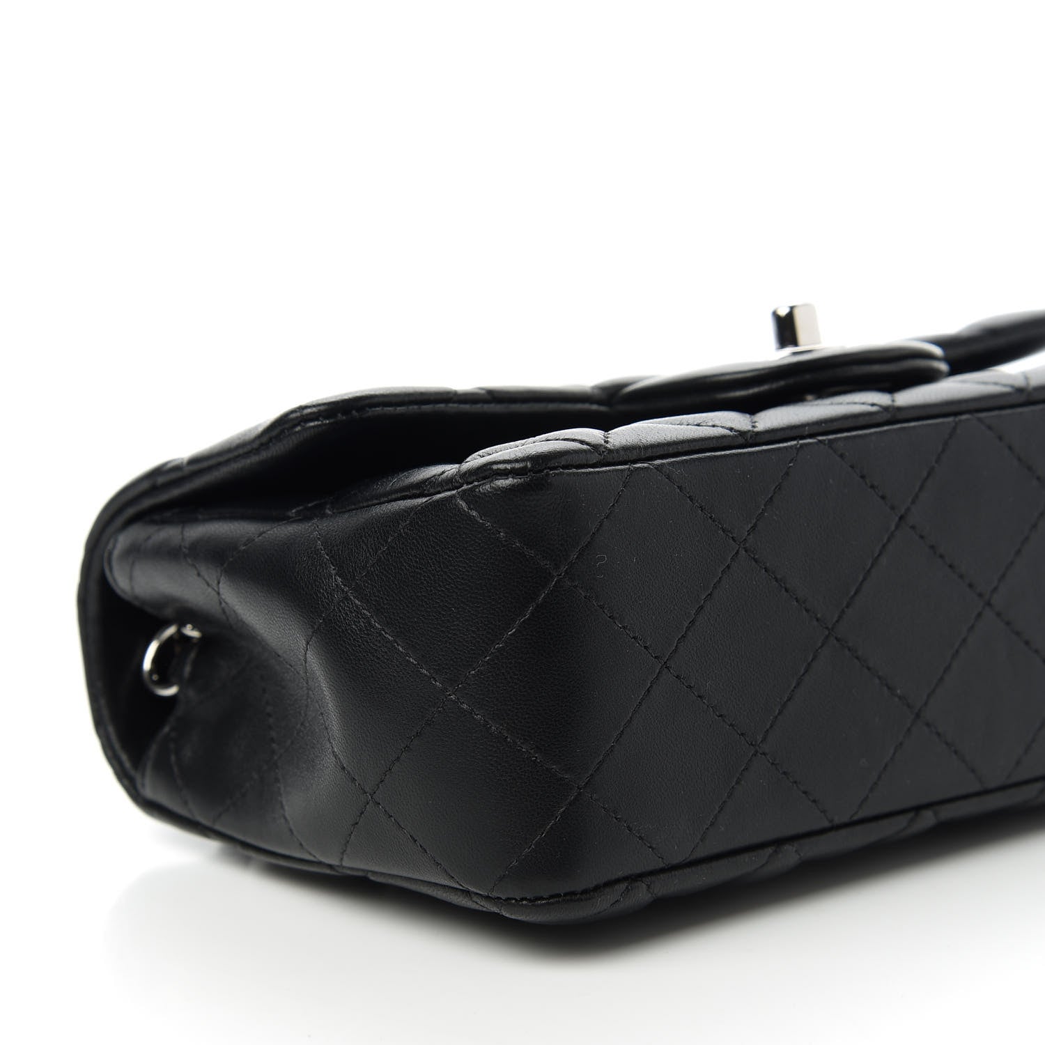Chanel Lambskin Quilted Mini Rectangular Flap Black 6 of 10