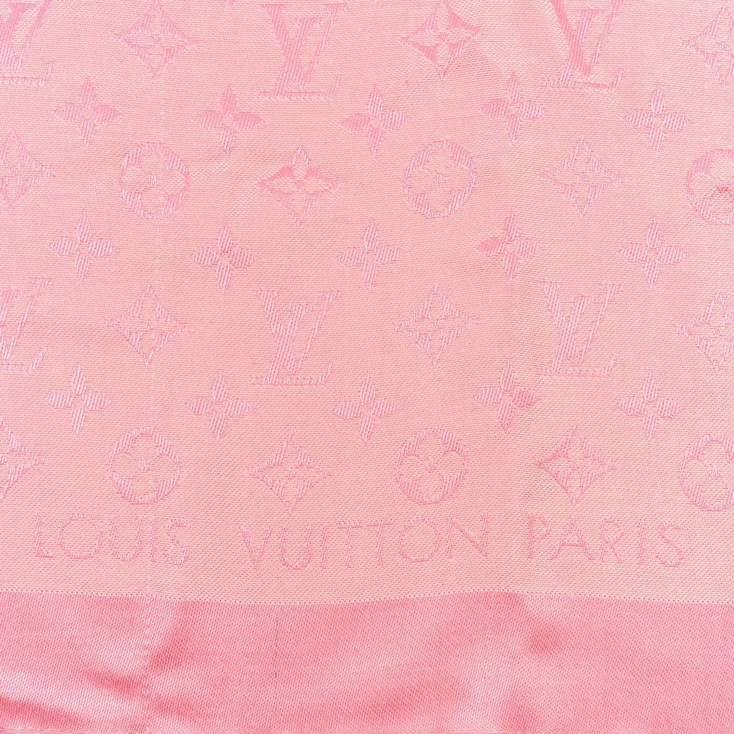Silk Wool Monogram Shawl Pink