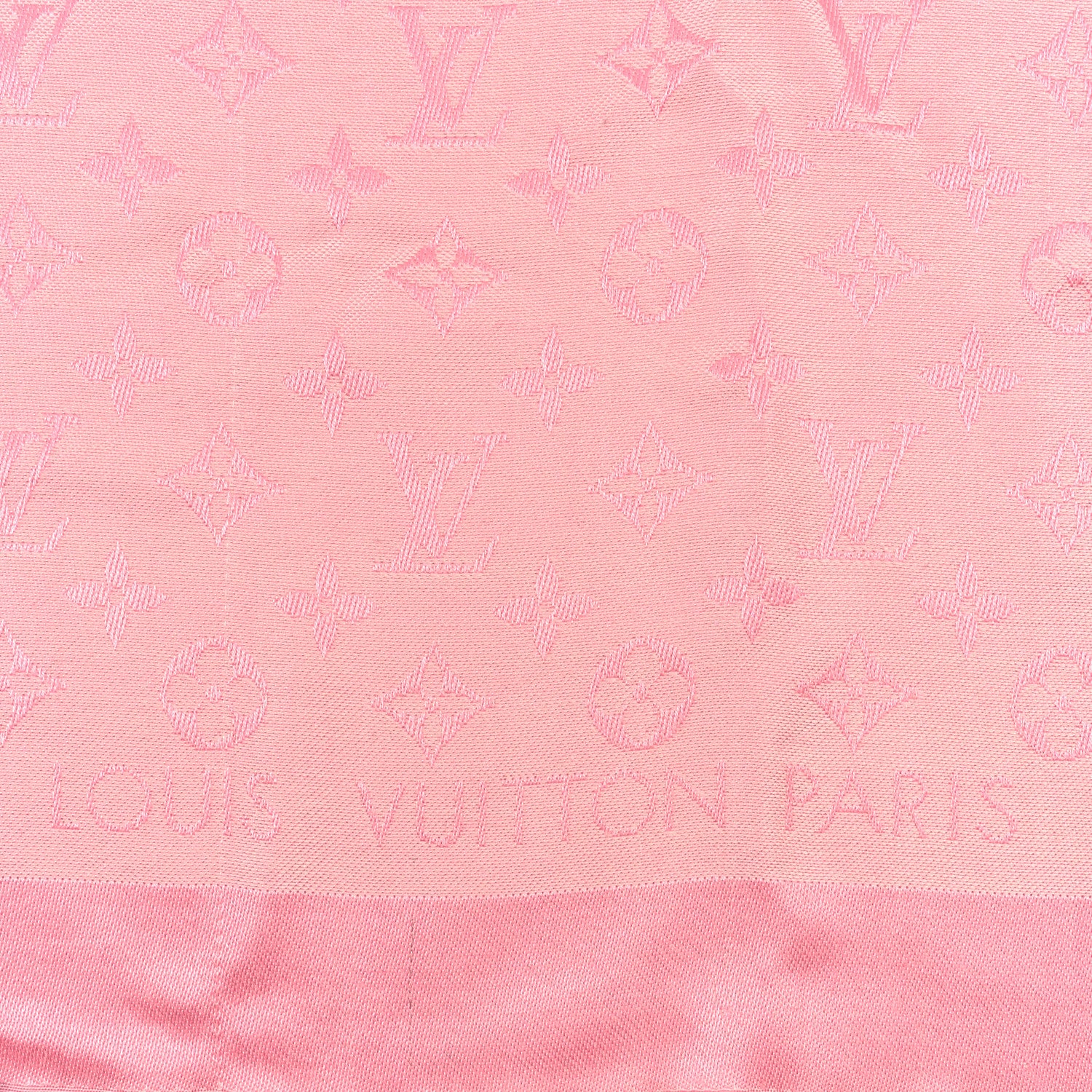 Louis Vuitton Silk Wool Monogram Shawl Pink 2 of 3