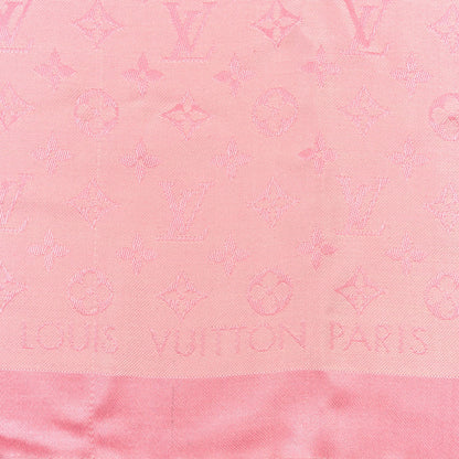 Louis Vuitton Silk Wool Monogram Shawl Pink 2 of 3