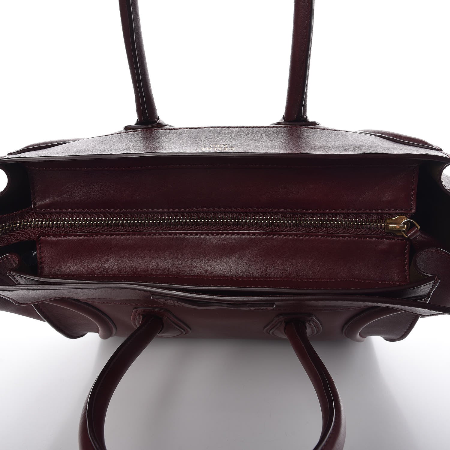 Celine Smooth Calfskin Mini Luggage Burgundy 9 of 17