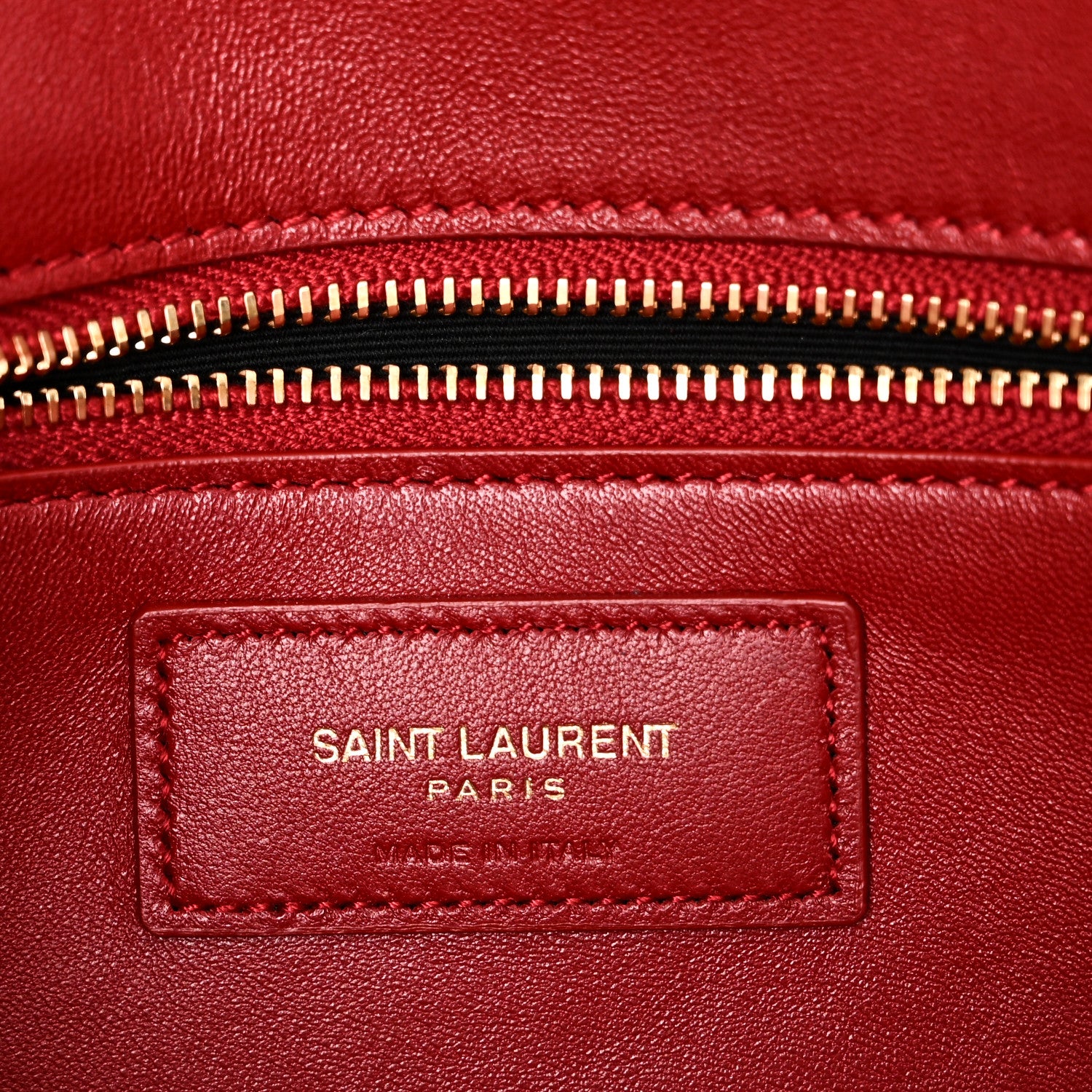 Saint Laurent Smooth Calfskin Le Maillon Satchel Rouge Eros 6 of 12