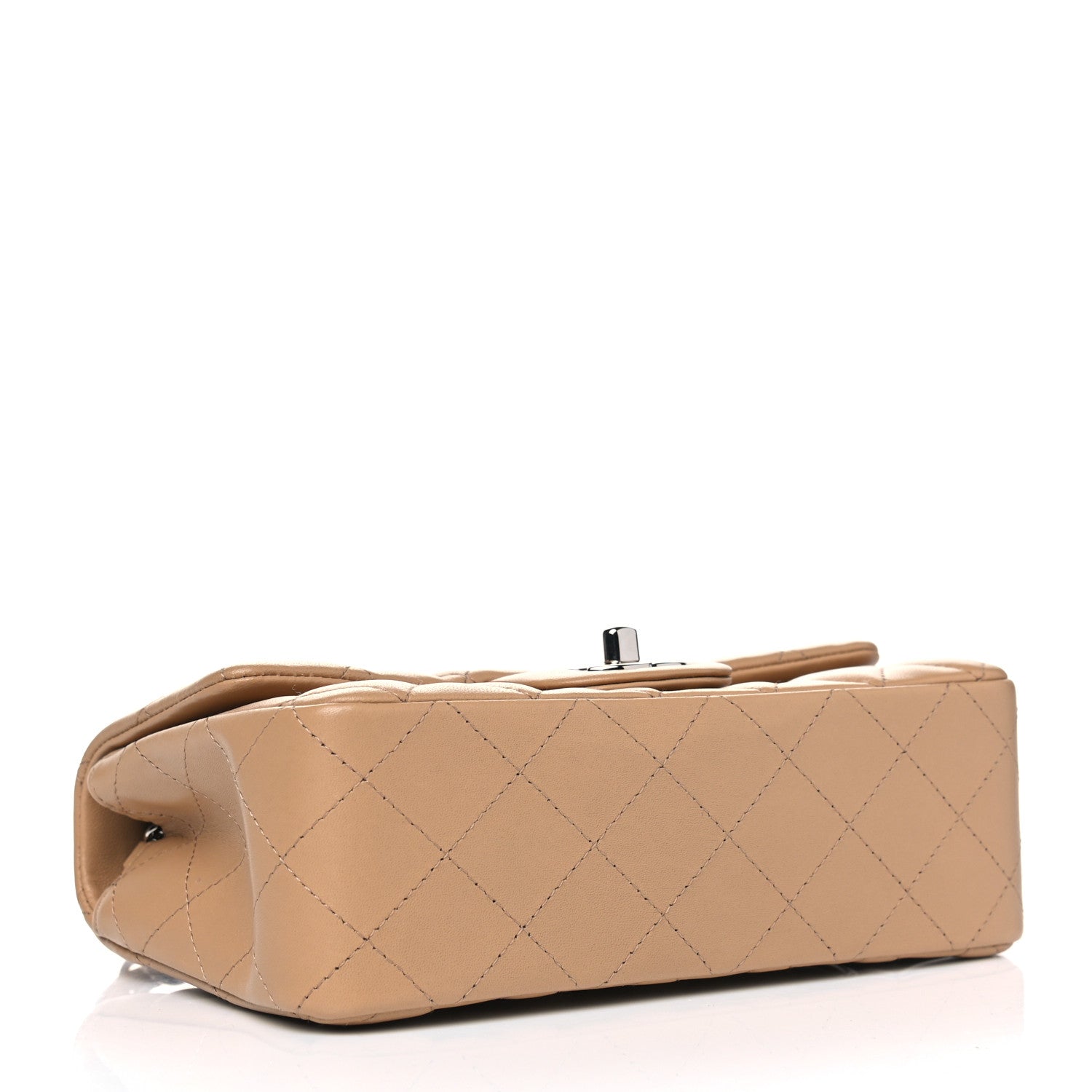 Chanel Lambskin Quilted Mini Rectangular Flap Camel 3 of 5