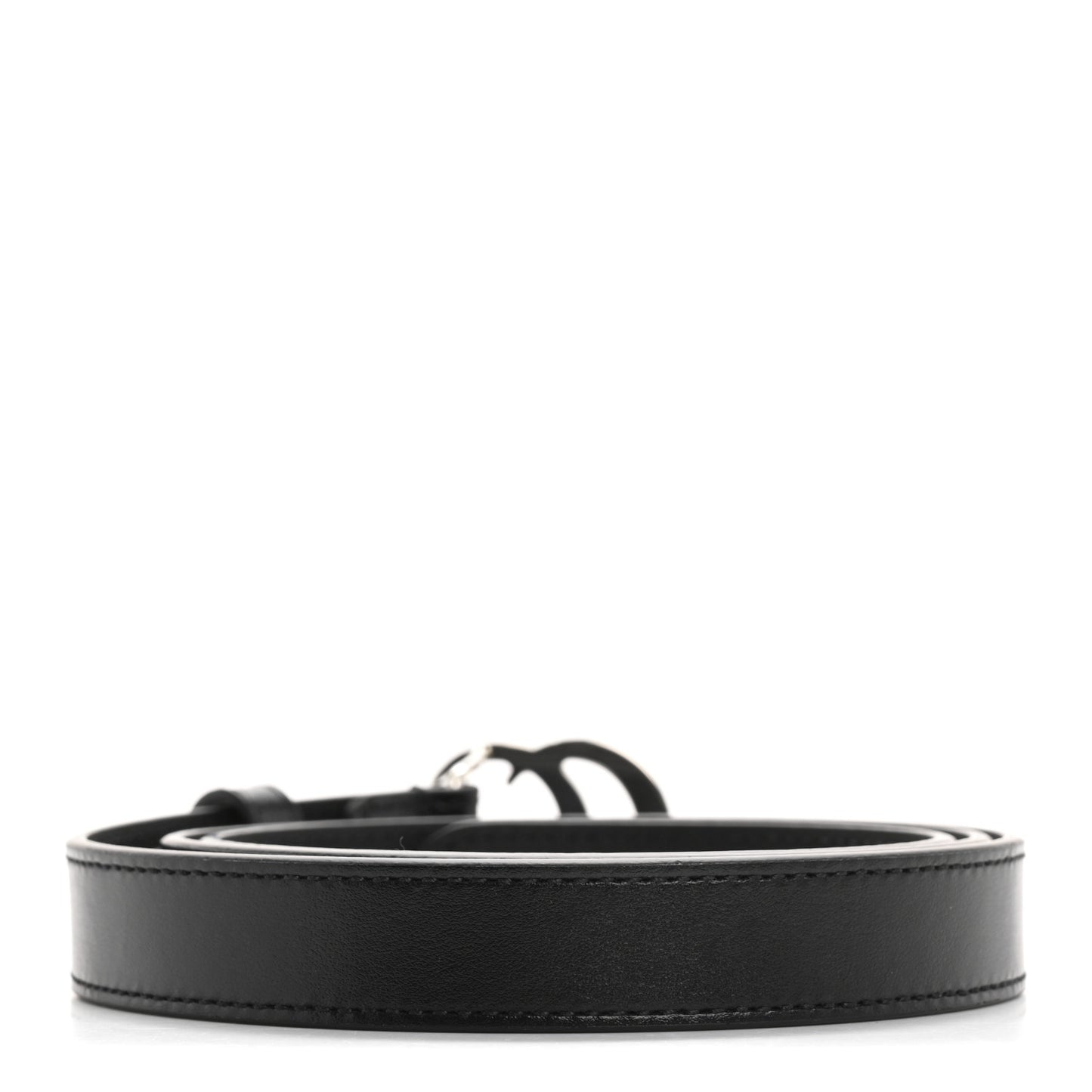 Plutone Calfskin Palladium Double G 20mm Belt 90 36 Black