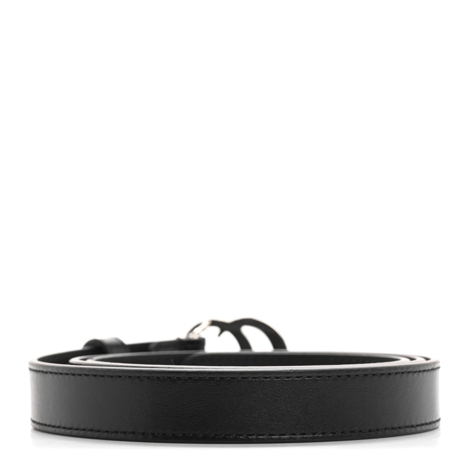 Gucci Plutone Calfskin Palladium Double G 20mm Belt 90 36 Black 2 of 6