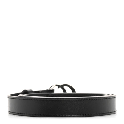 Gucci Plutone Calfskin Palladium Double G 20mm Belt 90 36 Black 2 of 6