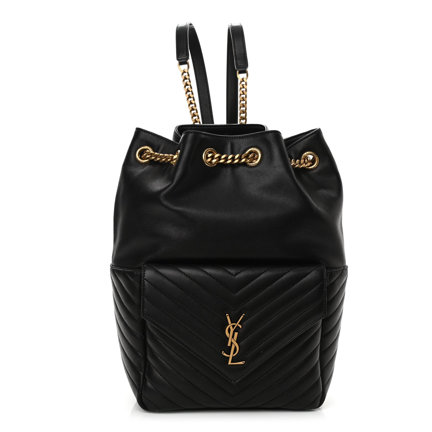 Saint Laurent Lambskin Matelasse Monogram Joe Backpack Black 1 of 10