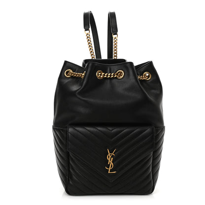Saint Laurent Lambskin Matelasse Monogram Joe Backpack Black 1 of 10