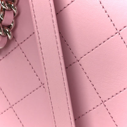 Chanel Calfskin Stitch Medium Ring My Bag Shopping Tote Pink 11 of 12