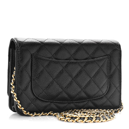 Chanel Caviar Quilted Wallet On Chain WOC Black 3 of 10