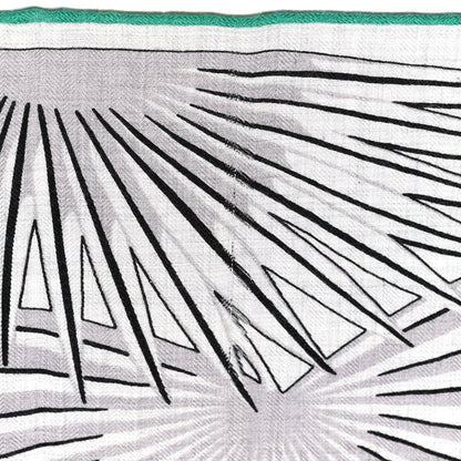 Hermes Cashmere Silk Mythiques Phoenix Coloriage Shawl 140 Gris Chine Black Vert 7 of 8