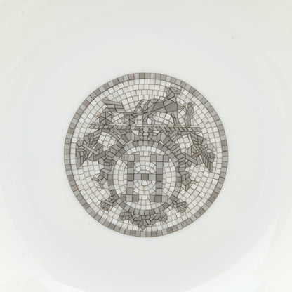 Hermes Porcelain Mosaique Au 24 Platine Soup Bowl Set of 2 4 of 8