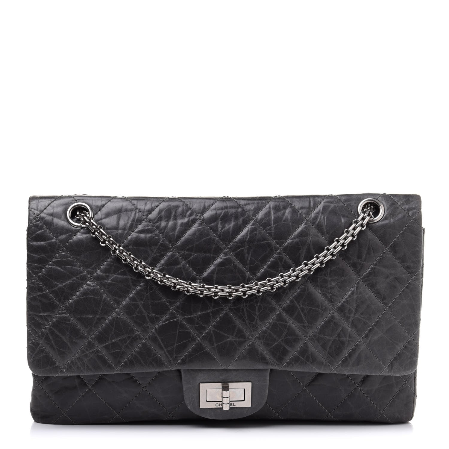 Chanel Aged Calfskin Quilted 50th Anniversary 2.55 Reissue 227 Flap Grey 1 of 16