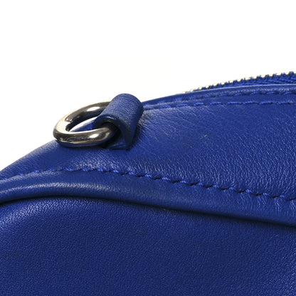 Balenciaga Shiny Day Calfskin Logo XS Triangle Chain Duffle Bleu Roi White 14 of 16
