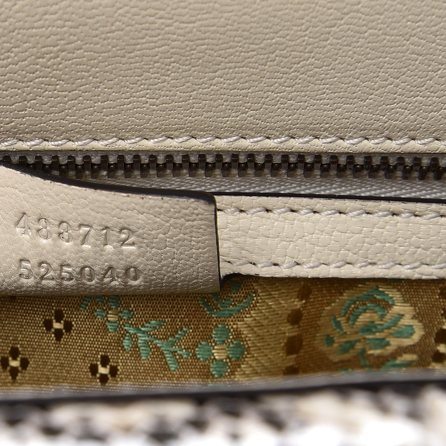 Calfskin Snakeskin Studded Medium Ottilia Top Handle Bag White