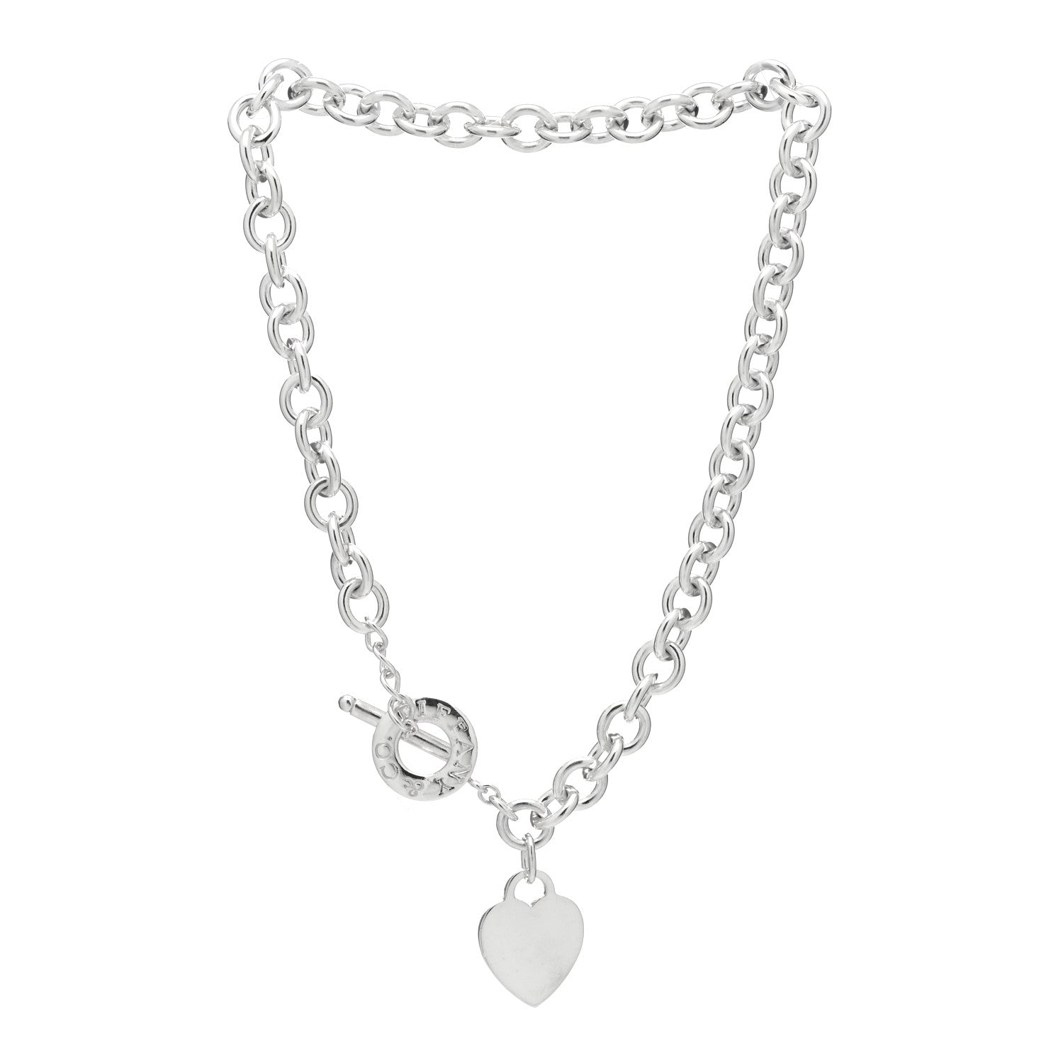 Tiffany Sterling Silver Heart Tag Toggle Necklace 3 of 4
