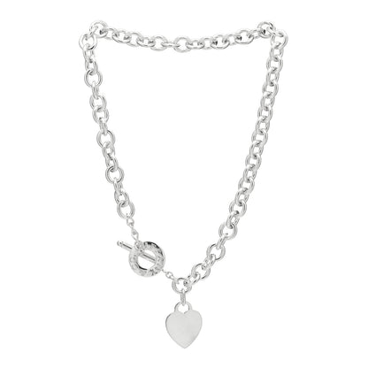 Tiffany Sterling Silver Heart Tag Toggle Necklace 3 of 4