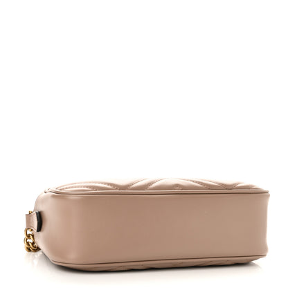 Gucci Calfskin Matelasse Small GG Marmont Chain Shoulder Bag Porcelain Rose 4 of 19