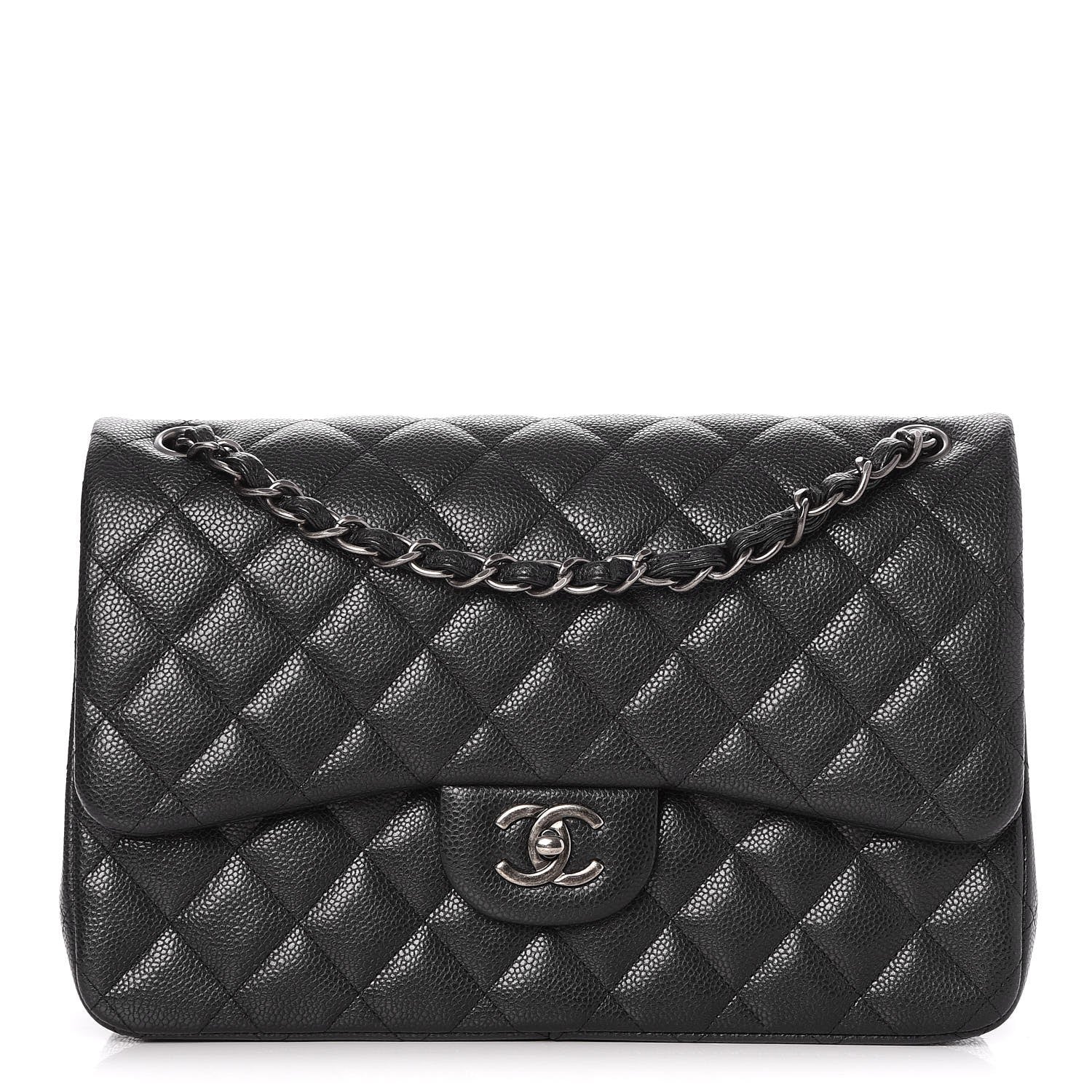 Chanel Caviar Quilted Jumbo Double Flap Black 1 of 9