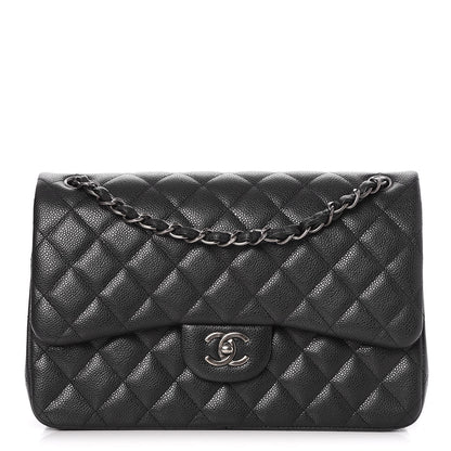 Chanel Caviar Quilted Jumbo Double Flap Black 1 of 9