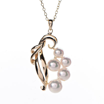 Mikimoto 14K Yellow Gold Akoya Pearl 4.5-6.5mm Pendant Necklace 4 of 7