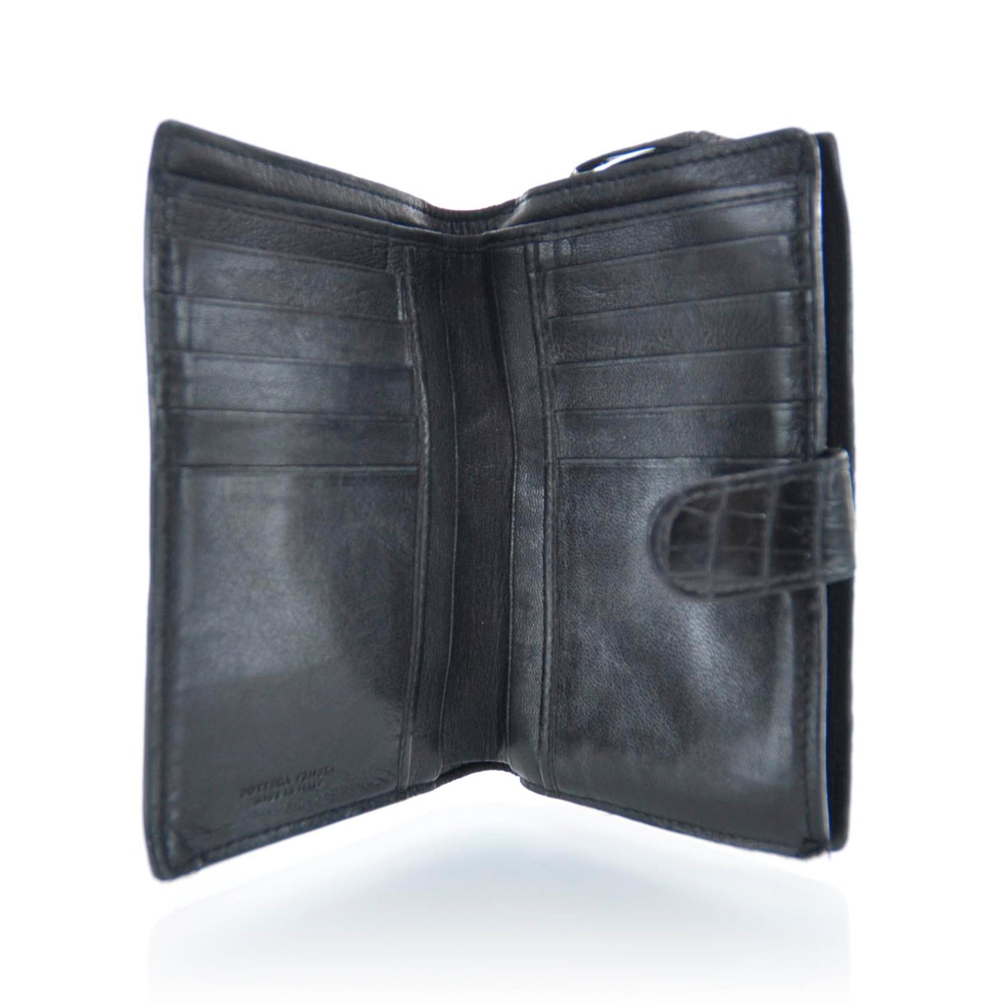Crocodile Clutch Wallet Black