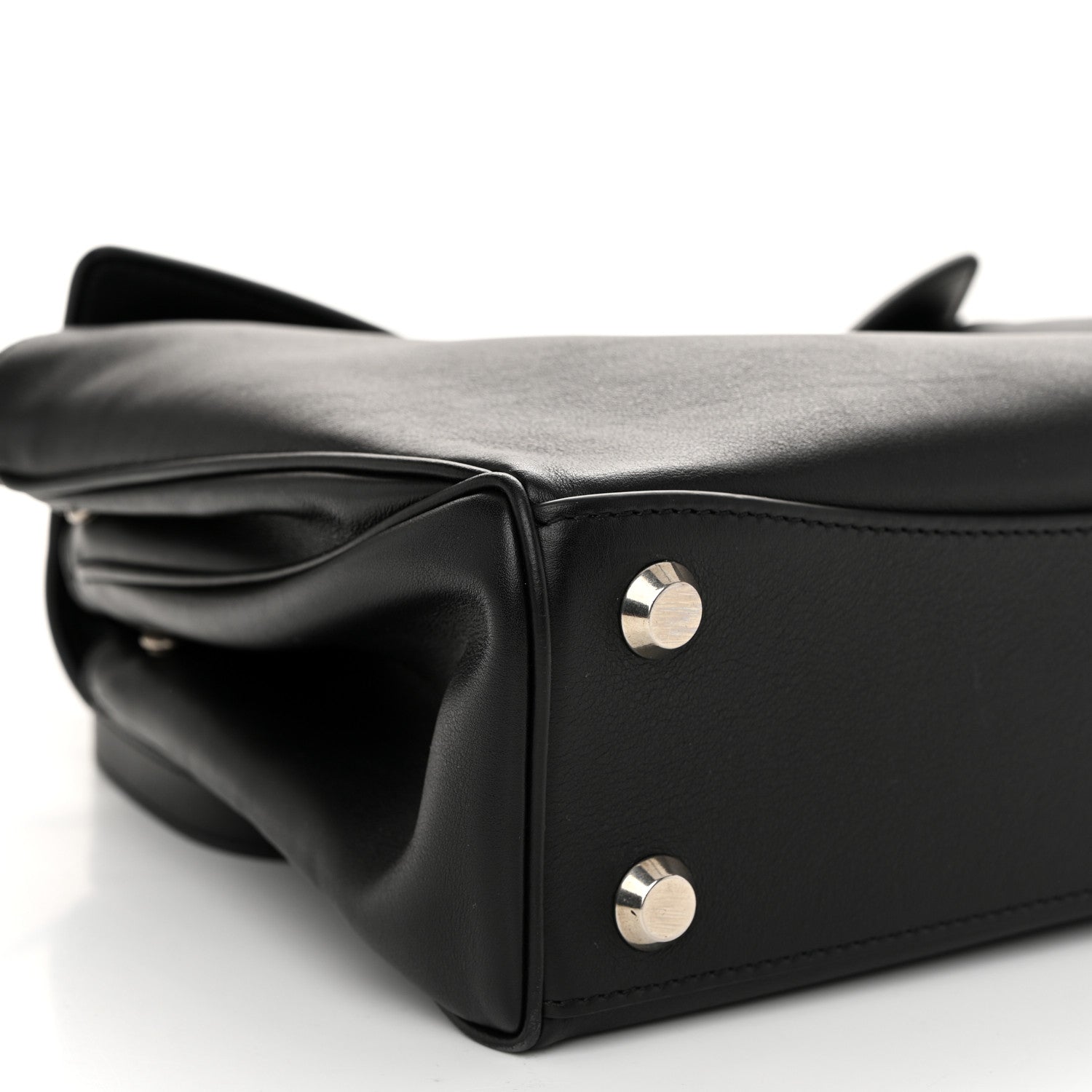 Balenciaga Natural Smooth Calfskin Small Rodeo Top Handle Handbag Black 8 of 9