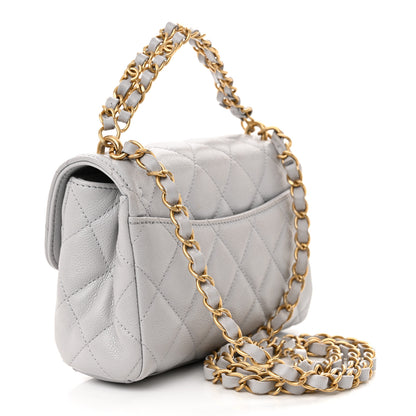 Chanel Caviar Quilted Mini Flap Grey 3 of 11