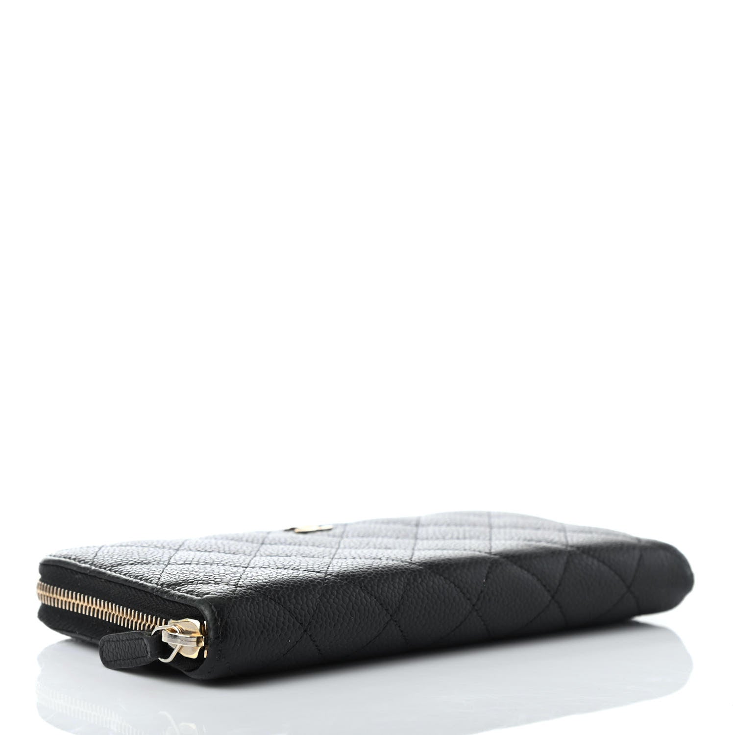 Chanel Caviar Quilted Large Gusset Zip Around Wallet Black 3 of 4