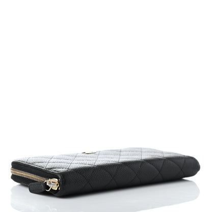 Chanel Caviar Quilted Large Gusset Zip Around Wallet Black 3 of 4